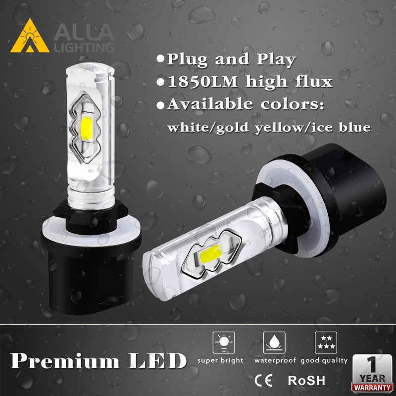 Alla Lighting 3800lm 899 880 LED Fog Light Bulbs, Super Bright PG13 Base 884 885 887 893 H27 H32, ETI 56-SMD (8000K Ice Blue) - Image 5